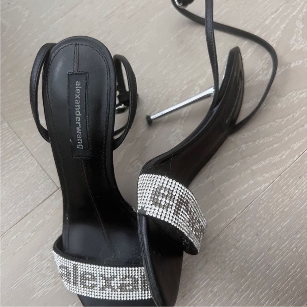 Alexander Wang Black Heels with Silver Accents